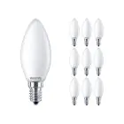 Mehrfachpackung 10x Philips Corepro LED Kerze E14 Matt 2.2W 250lm 827  | Ersatz für 25W