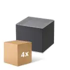 Lot 4x D'Lite Applique Murale  Elingen Solar Noir Up & Down - 830 Blanc Chaud | IP54 - Détecteur De Mouvement