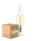 Lot 10x Philips MASTER LED E14 Bent-tip Bougie Filament Claire 2.5W 340lm - 922-927 Dim To Warm | Meilleur Rendu De Couleur - Dimmable - Remplacement 25W